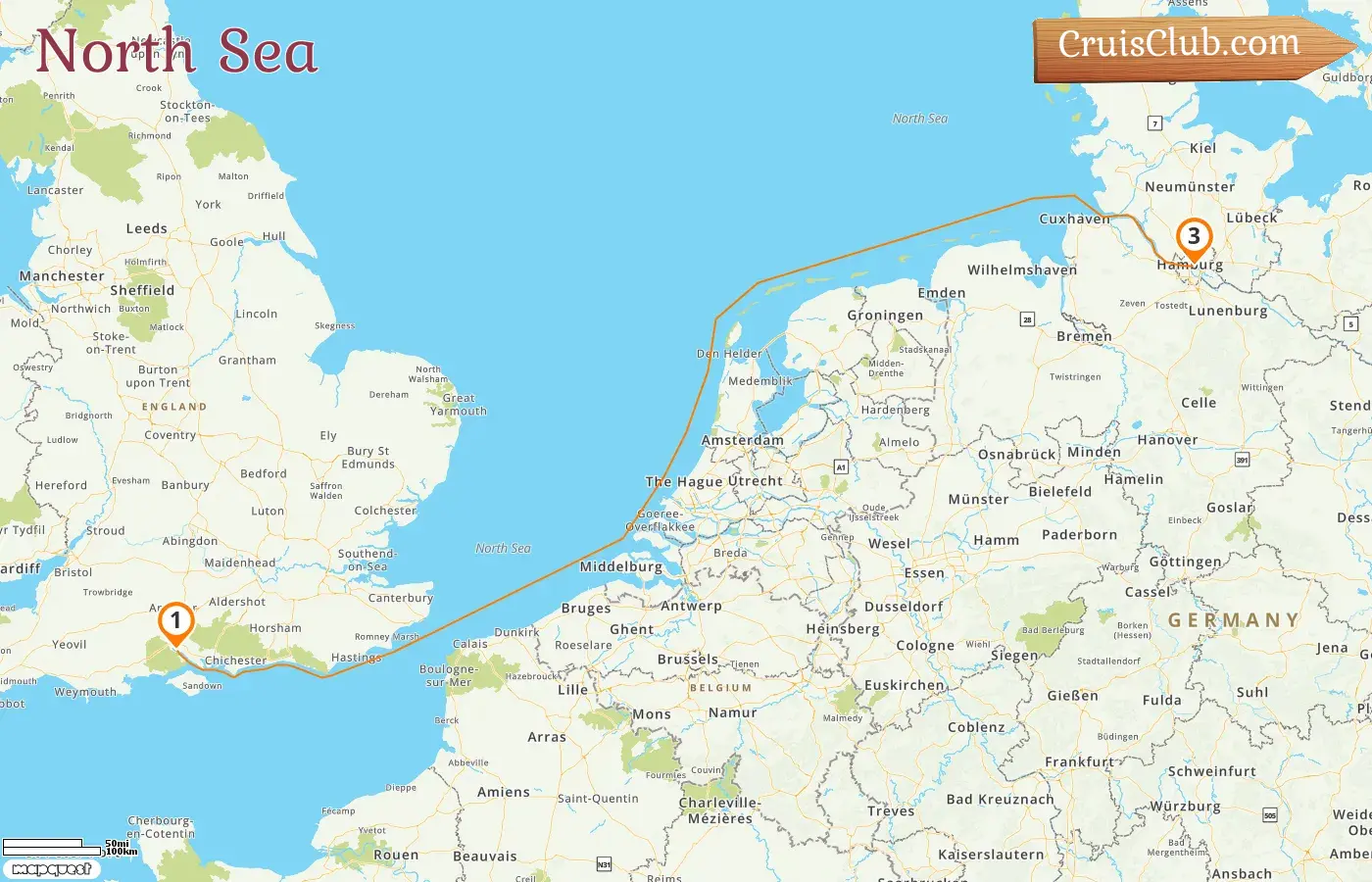 North Sea Cruise: Southampton to Hamburg on Queen Victoria ship with 3-day visits to Germany