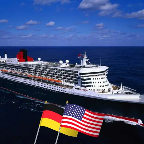 Kreuzfahrt im Transatlantik von Hamburg nach New York an Bord des Schiffes Queen Mary 2 mit Besuchen in Deutschland und den USA für 11 Tage