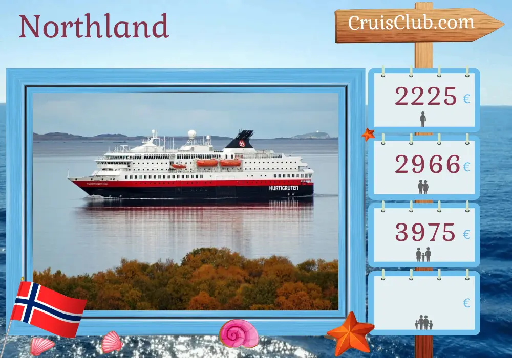 Cruise in the Northland from Mountains to Kirkenes aboard Nordnorge ship with visits to Norway for 7 days