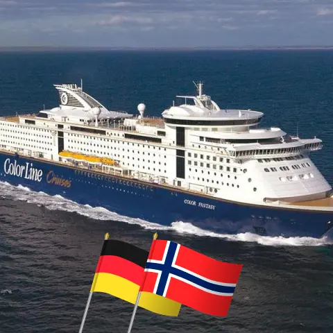 Cruzeiro no Mar Báltico de Kiel a bordo do navio Color Fantasy com visitas à Alemanha e Noruega por 3 dias