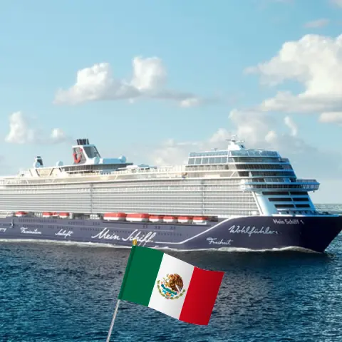 Cruzeiro da América Central a partir de Montego Bay a bordo do navio Mein Schiff 1 com visitas à Jamaica, México, Belize, Honduras, Costa Rica, Panamá, Colômbia e República Dominicana por 15 dias