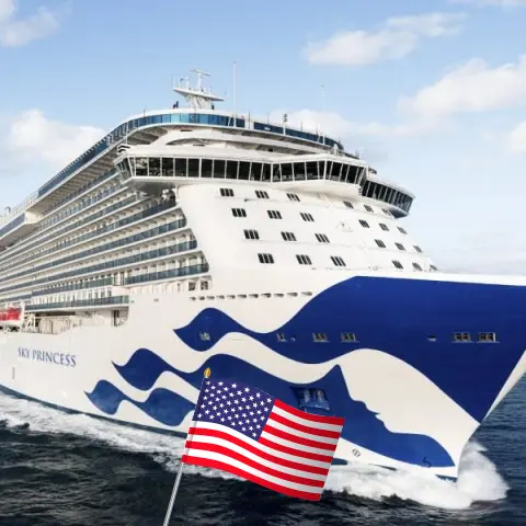 Cruzeiro no Caribe Ocidental a partir de Fort Lauderdale a bordo do navio Sky Princess com paradas nos EUA, Bahamas, Porto Rico e República Dominicana por 8 dias