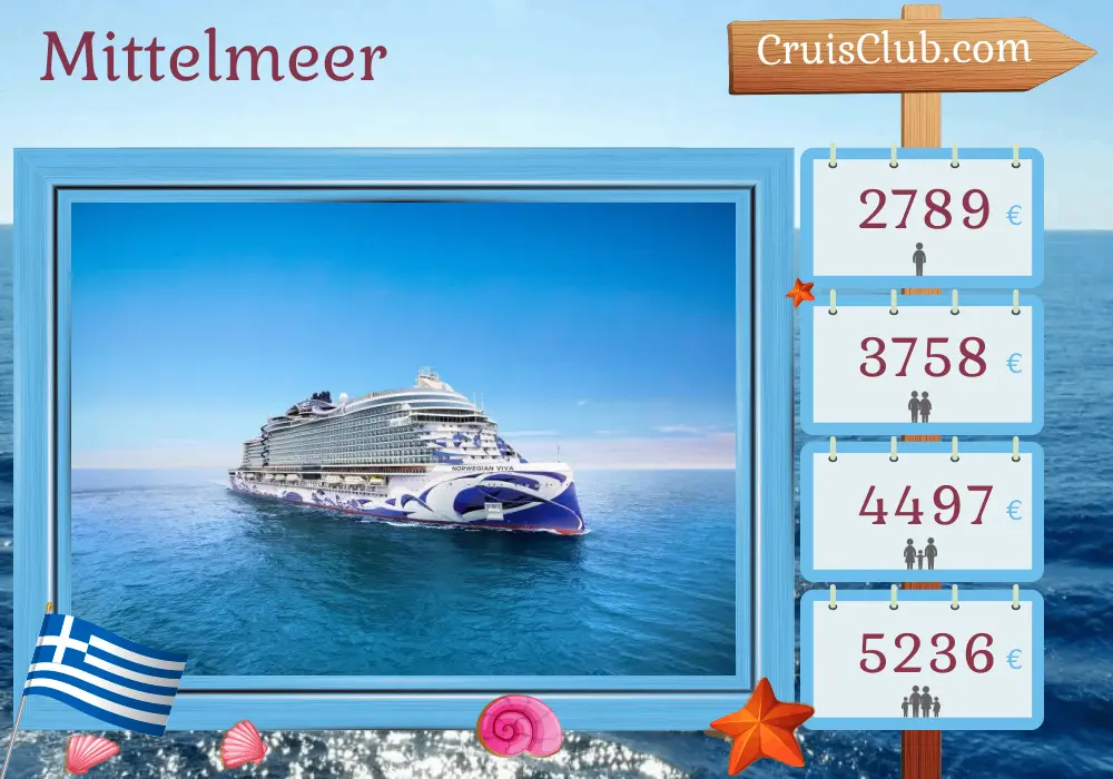 Kreuzfahrt im Mittelmeer von Istanbul nach Piräus an Bord des Norwegian Viva-Schiffes mit Besichtigungen in der Türkei, Griechenland und Israel für 11 Tage