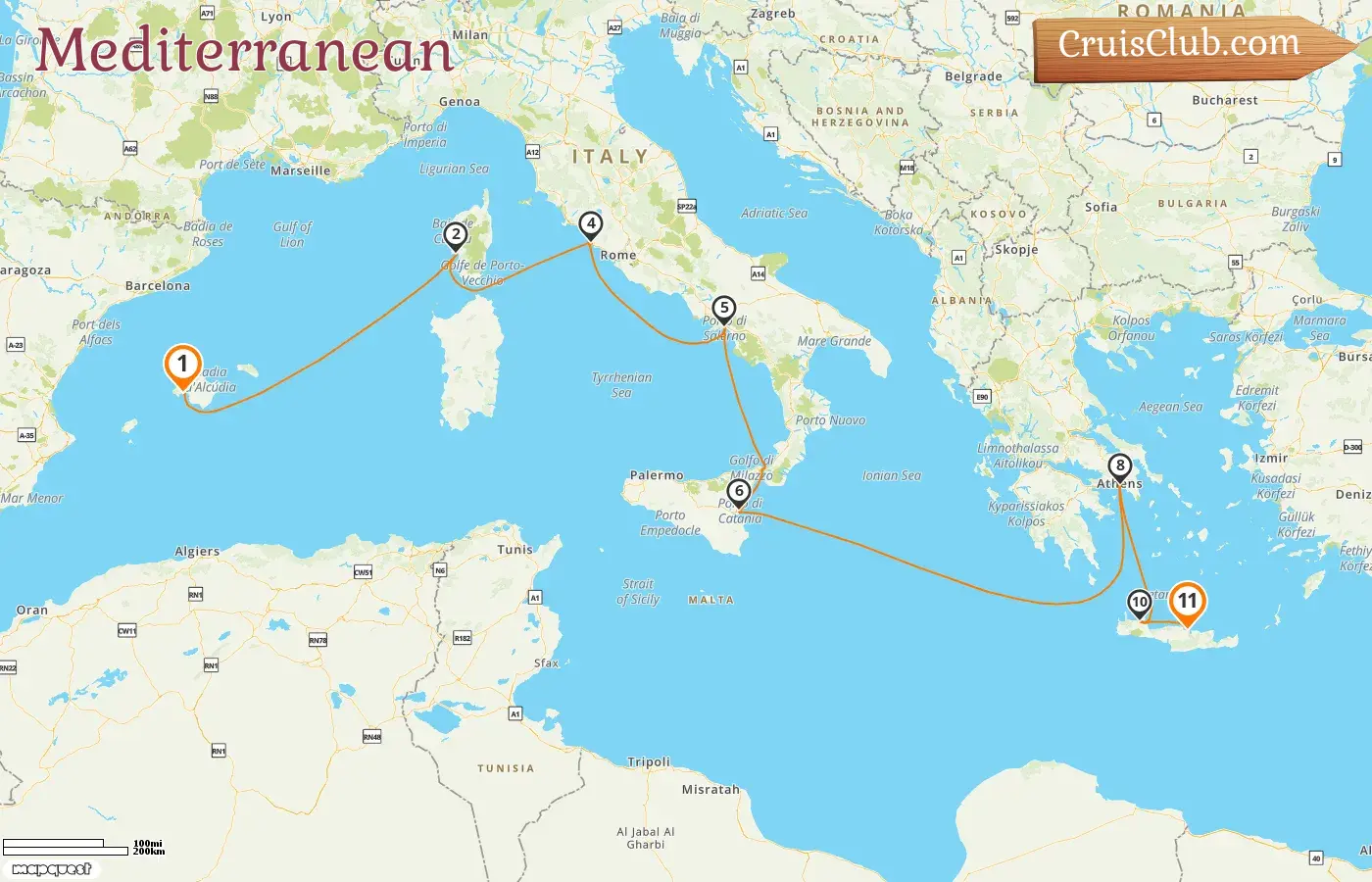 Mediterranean Cruise from Palma to Heraklion aboard Mein Schiff 6 ship