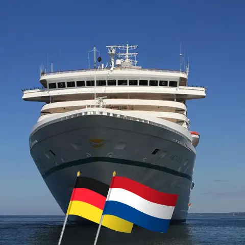 Cruzeiro na Europa Ocidental a partir de Bremerhaven a bordo do navio Artania com visitas à Alemanha e Holanda por 4 dias