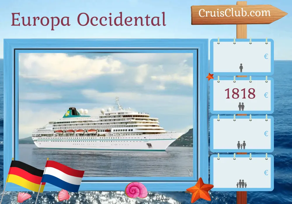 Crucero por Europa occidental desde Bremerhaven a bordo del barco Amera con visitas a Alemania y Países Bajos durante 4 días