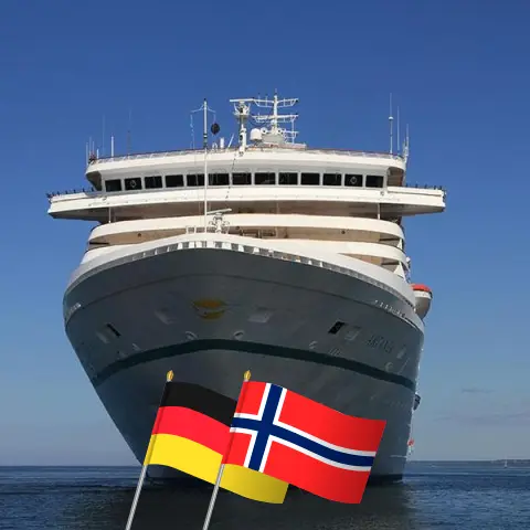 Crucero en el norte de Alemania desde Bremerhaven a bordo del barco Artania con visitas a Alemania y Noruega durante 8 días