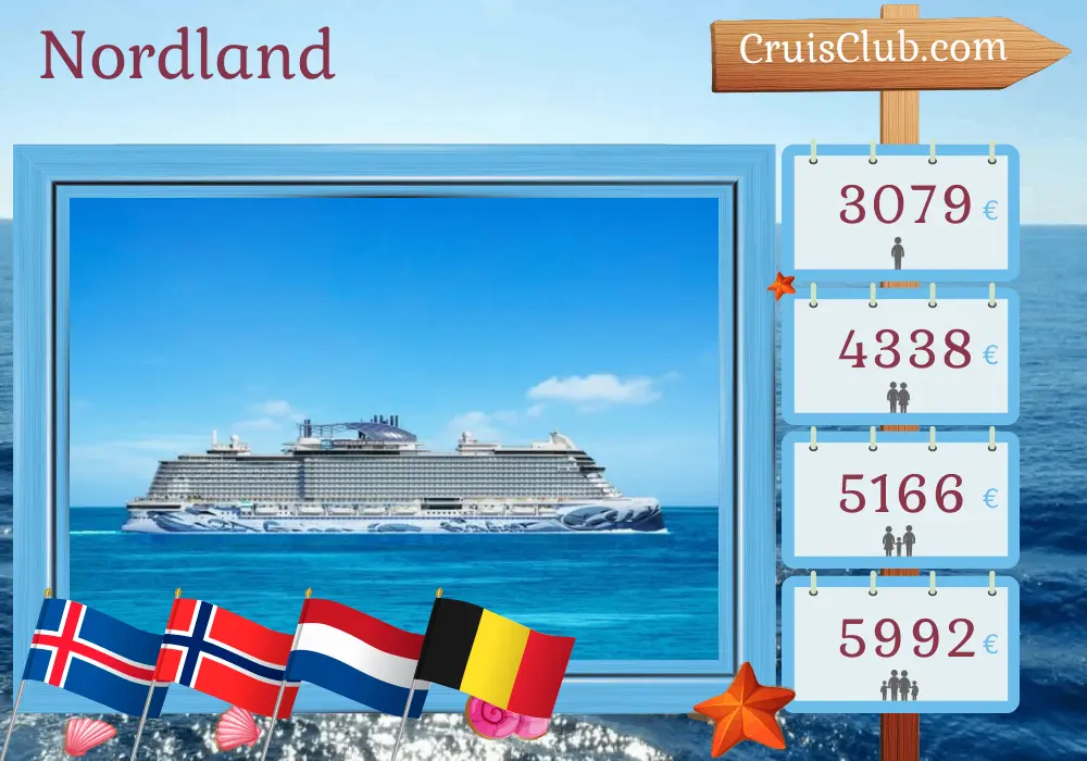 Kreuzfahrt im Norden von Reykjavik nach Southampton an Bord des Schiffes Norwegian Prima mit Besuchen in Island, Norwegen, den Niederlanden und Belgien für 11 Tage