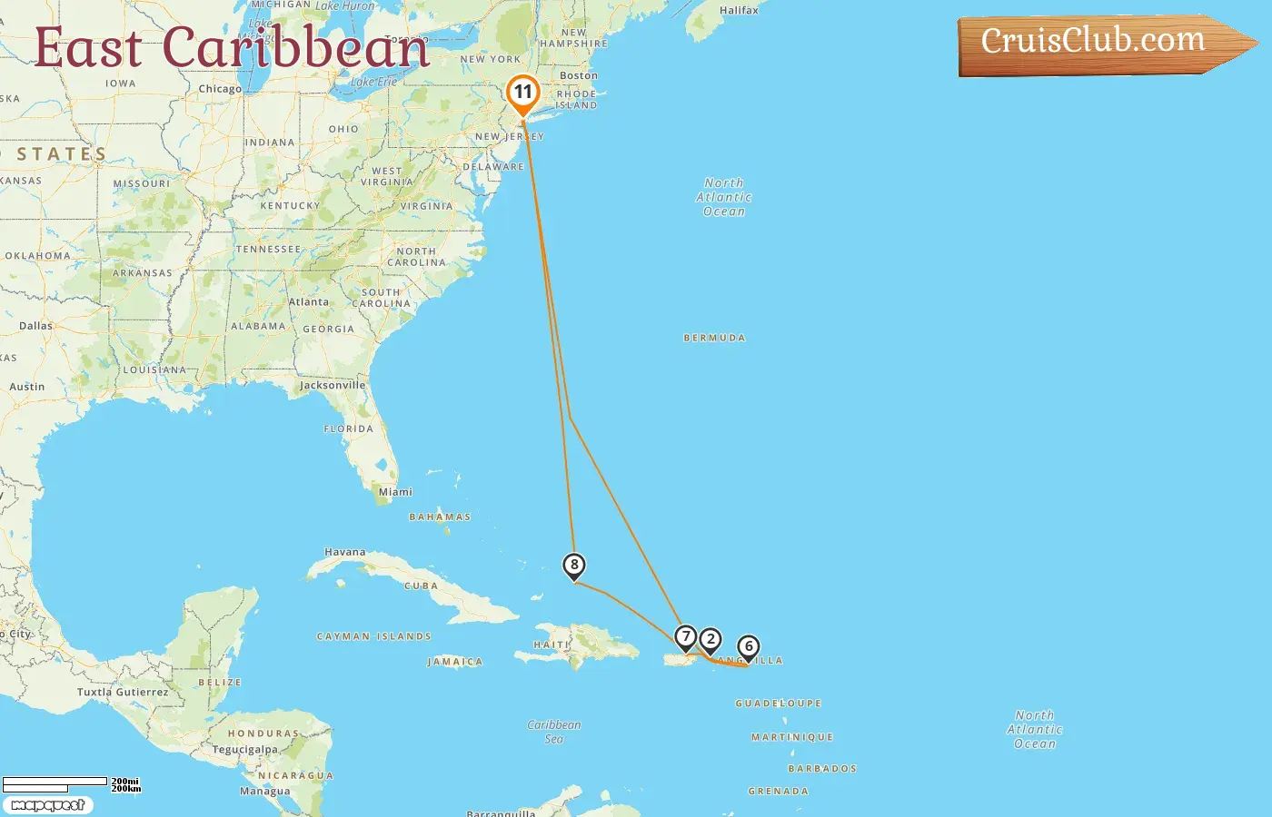 Cruise in the East Caribbean from New York aboard Carnival Venezia ship with visits to USA and Puerto Rico for 11 days