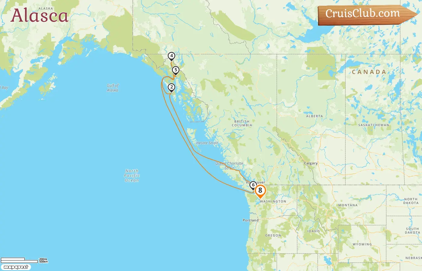 Cruzeiro no Alasca saindo de Seattle a bordo do navio Quantum of the Seas com visitas aos EUA e Canadá por 8 dias