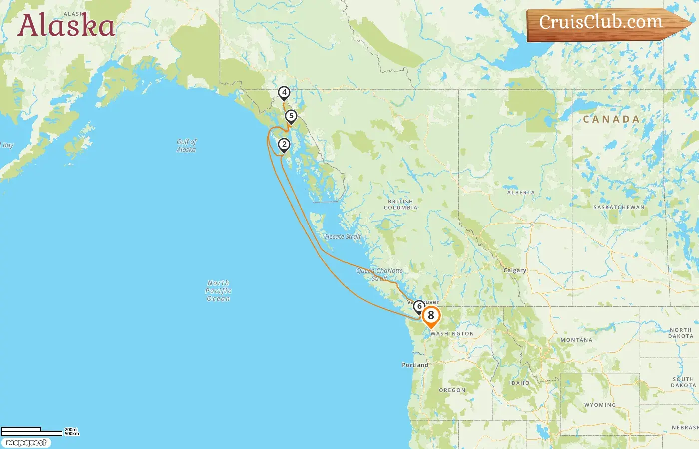 Croisière en Alaska au départ de Seattle à bord du navire Quantum of the Seas avec des escales aux États-Unis et au Canada pendant 8 jours