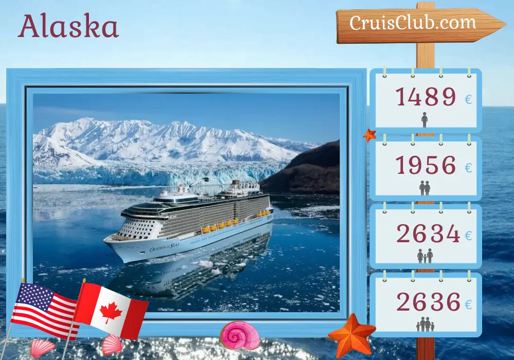 Kreuzfahrt in Alaska von Seattle auf dem Schiff Ovation of the Seas mit Besuchen in den USA und Kanada für 8 Tage