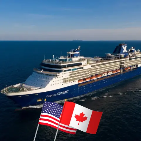 Cruzeiro no Alasca de Seward / Anchorage a Vancouver a bordo do navio Celebrity Summit com visitas aos EUA e Canadá por 8 dias