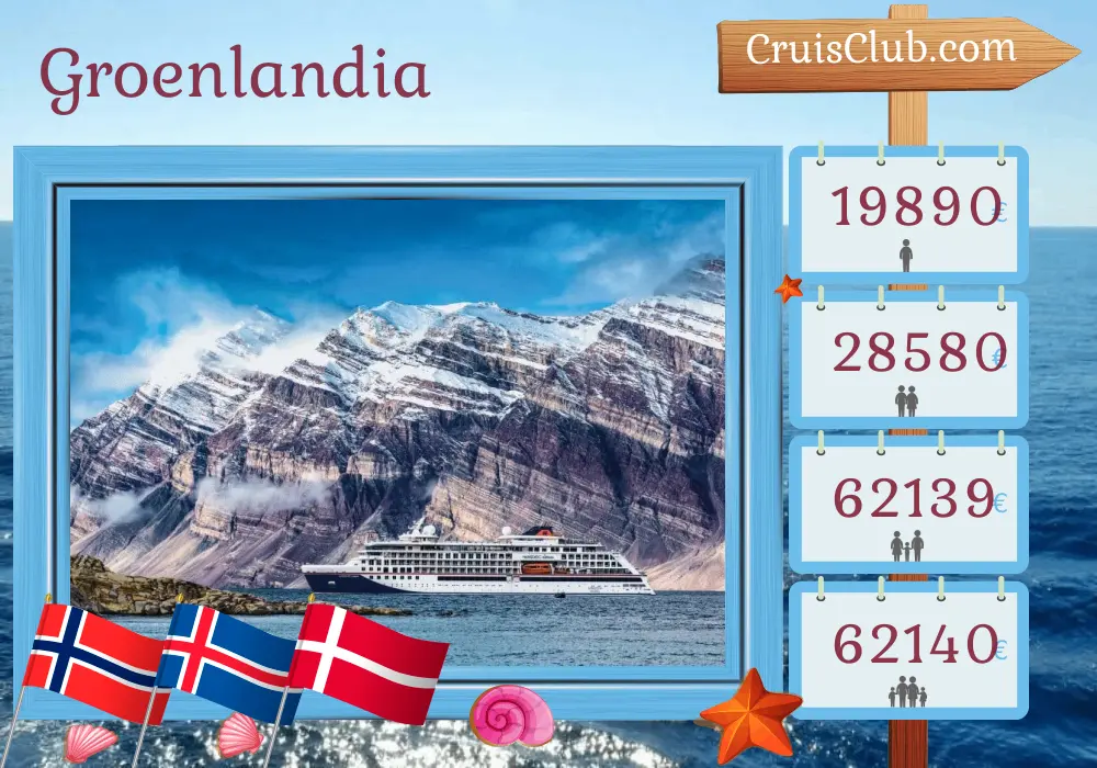 Crucero por Groenlandia desde Longyearbyen hasta Kangerlussuaq a bordo del barco HANSEATIC nature con visitas a Noruega, Islandia, Dinamarca y Groenlandia durante 19 días