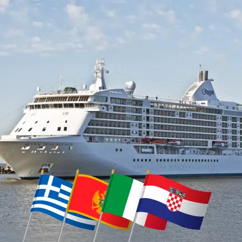 Cruzeiro no Mediterrâneo de Pireu a Istambul a bordo do navio Seven Seas Voyager com visitas à Grécia, Montenegro, Itália, Croácia e Turquia por 13 dias