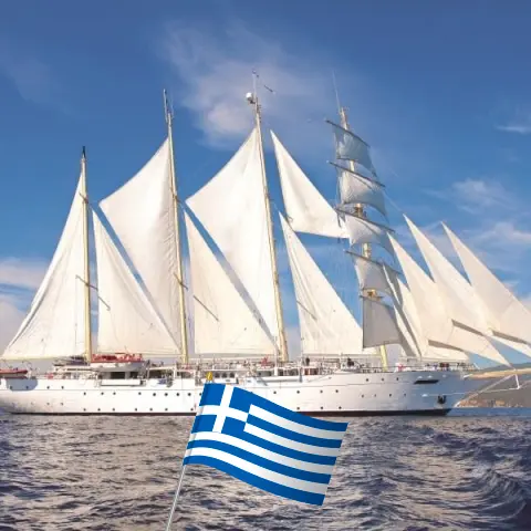 Cruzeiro no Mediterrâneo a partir de Pireu a bordo do navio Star Clipper com visitas à Grécia e Turquia por 8 dias