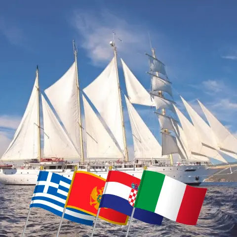 Круиз по Средиземноморью из Пирея в Венецию на корабле Star Clipper с посещением Греции, Черногории, Хорватии и Италии на 12 дней