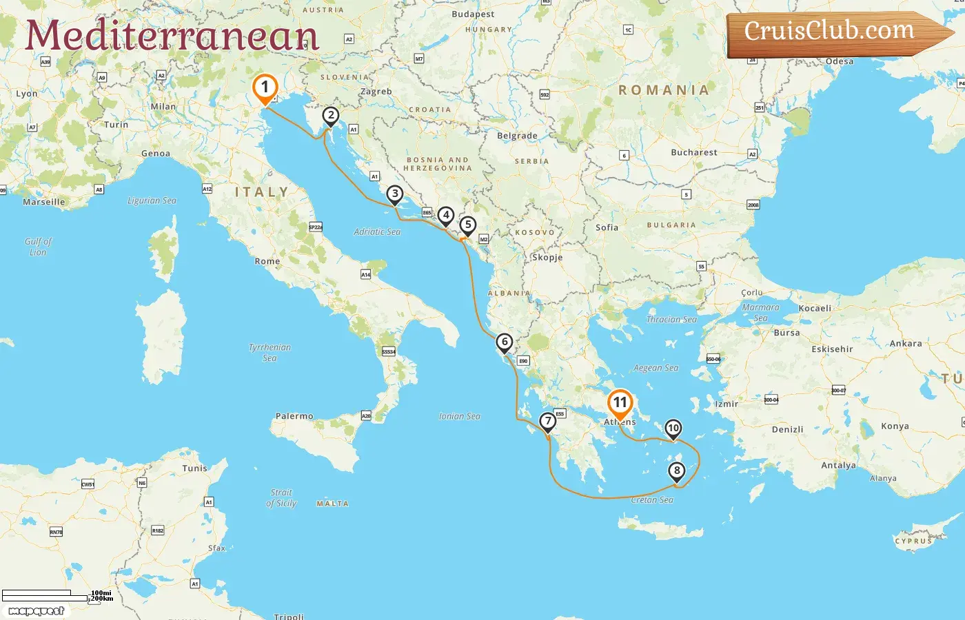 Star Clipper Mediterranean Cruise Venice to Piraeus