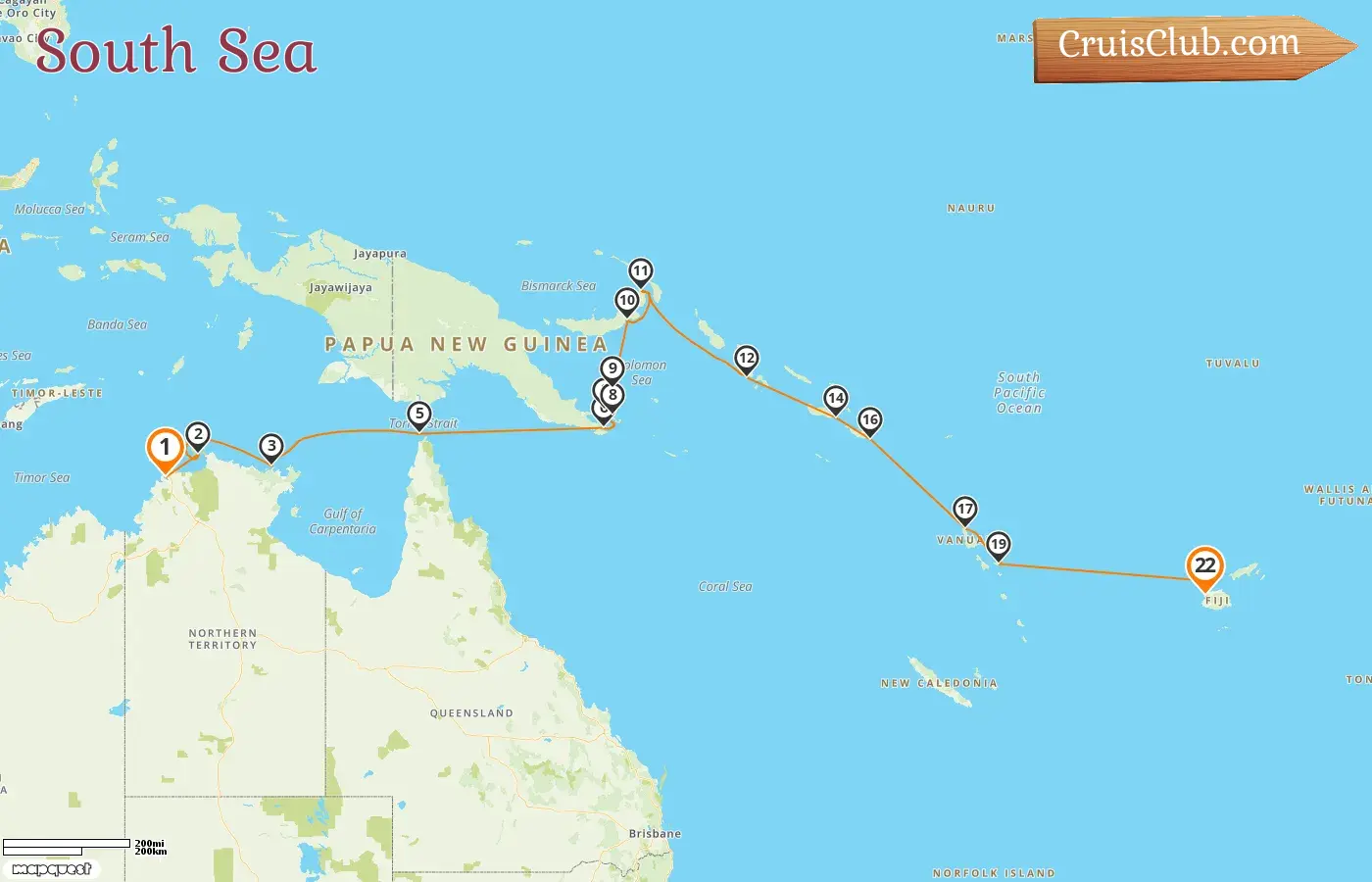 South Sea Cruise from Darwin to Lautoka