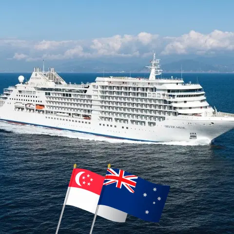 Kreuzfahrt in Australien von Singapur nach Brisbane an Bord des Silver Muse Schiffs mit Besuchen in Singapur, Indonesien und Australien für 18 Tage