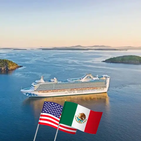 Cruzeiro no Caribe a partir de Fort Lauderdale a bordo do navio Caribbean Princess com visitas aos Estados Unidos, Bahamas, Jamaica, Ilhas Cayman, México e Porto Rico por 15 dias