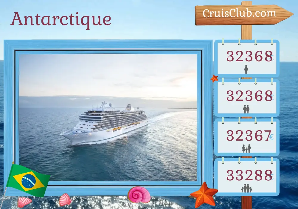 Croisière en Antarctique de Rio de Janeiro à San Antonio à bord du navire Seven Seas Splendor avec des visites au Brésil, en Uruguay, en Argentine, dans les îles Malouines et au Chili pendant 25 jours