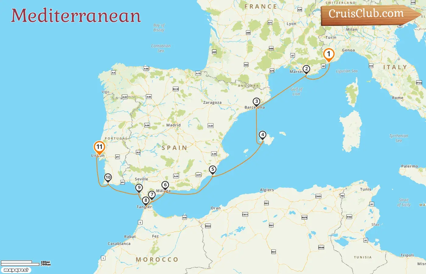 Mediterranean cruise from Monte Carlo to Lisbon aboard Seven Seas Mariner