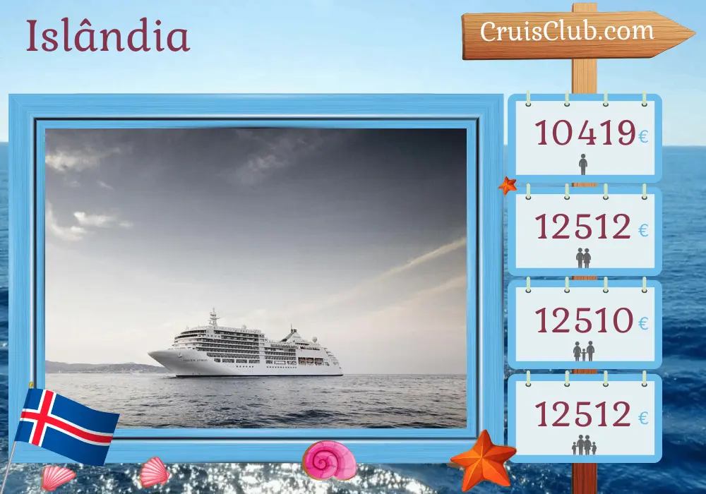 Cruzeiro na Islândia a partir de Reykjavik a bordo do navio Silver Spirit com visitas à Islândia e Ilhas Faroé por 11 dias