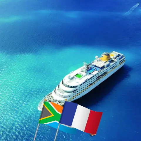 Crucero en el océano Índico desde Ciudad del Cabo a Colombo a bordo del barco MS Hamburg con visitas a Sudáfrica, Mozambique, Madagascar, Francia, Mauricio, Seychelles, Maldivas y Sri Lanka durante 31 días