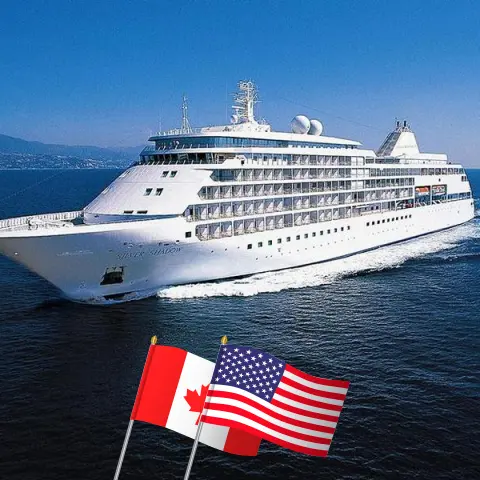 Cruzeiro na Nova Inglaterra de Quebec a Nova York a bordo do navio Silver Shadow com visitas ao Canadá e EUA por 13 dias