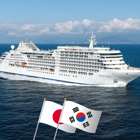 Cruzeiro no leste da Ásia de Tóquio a Yokohama a bordo do navio Silver Muse com visitas ao Japão e Coreia do Sul por 11 dias