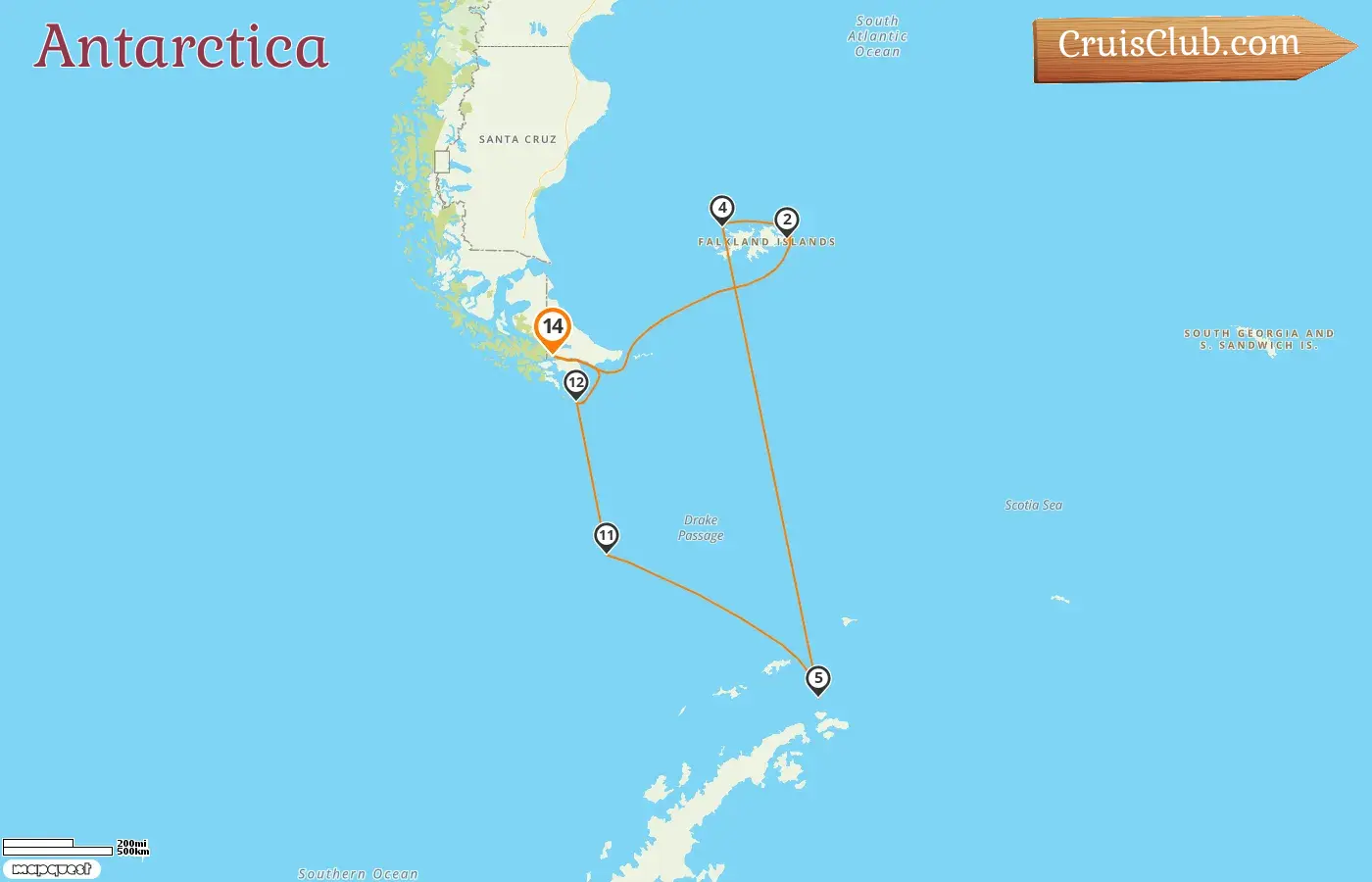 Antarctica Cruise from Ushuaia aboard MS Hamburg ship with visits to Argentina, Falkland Islands, and Chile for 14 days