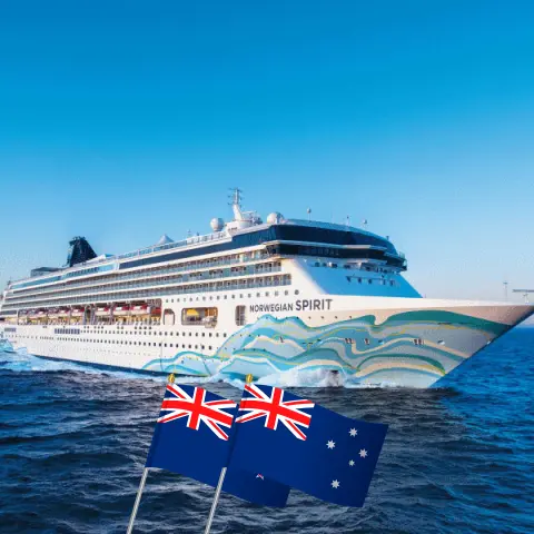 Cruzeiro na Nova Zelândia de Auckland a Sydney a bordo do navio Norwegian Spirit com visitas à Nova Zelândia e Austrália por 13 dias