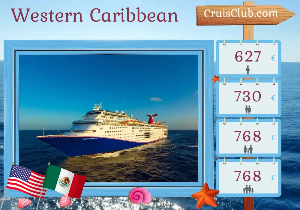 Carnival Paradise Cruise in the Western Caribbean