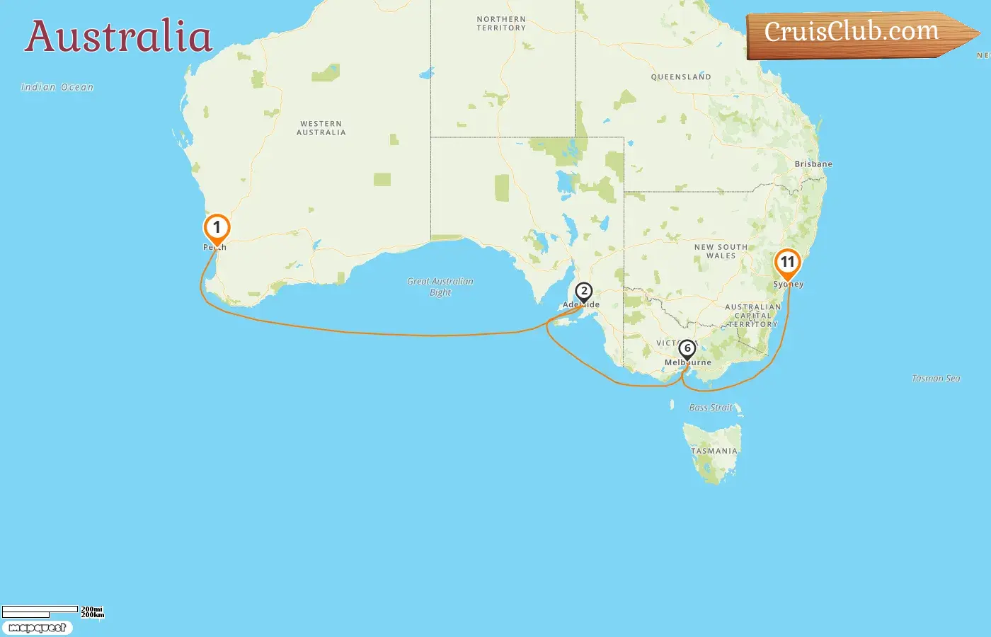 Queen Mary 2 cruise from Fremantle / Perth to Sydney in Australia