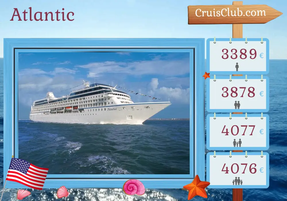 Cruise in the Atlantic from Boston aboard Nautica ship