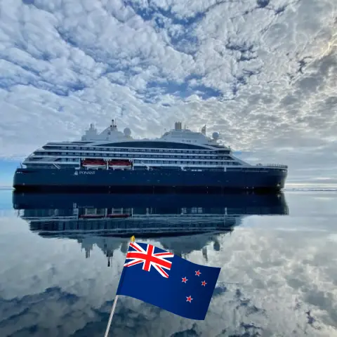 Croisière en Antarctique de Lyttelton à Ushuaia à bord du navire Le Commandant Charcot avec visites en Nouvelle-Zélande et en Argentine pendant 28 jours