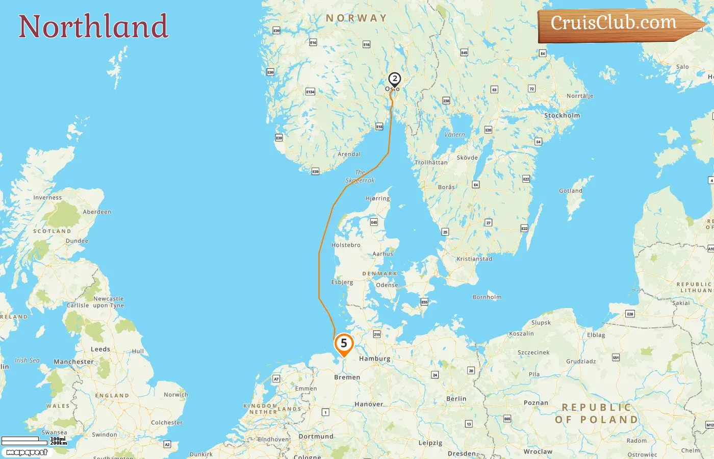 Cruise in the Northland from Bremerhaven aboard Mein Schiff 3 ship with visits to Germany and Norway for 5 days