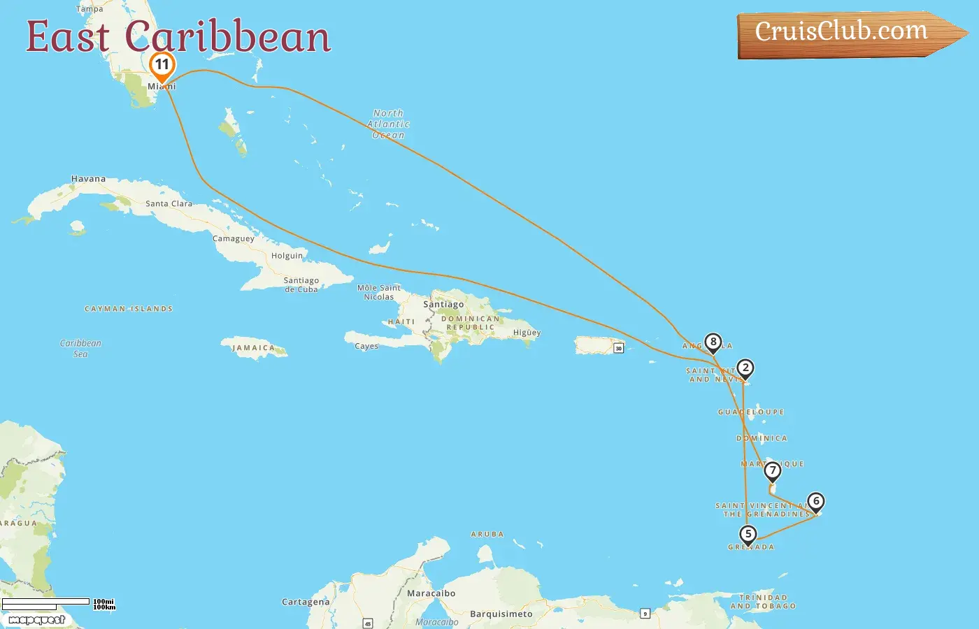 East Caribbean Cruise aboard Vista ship