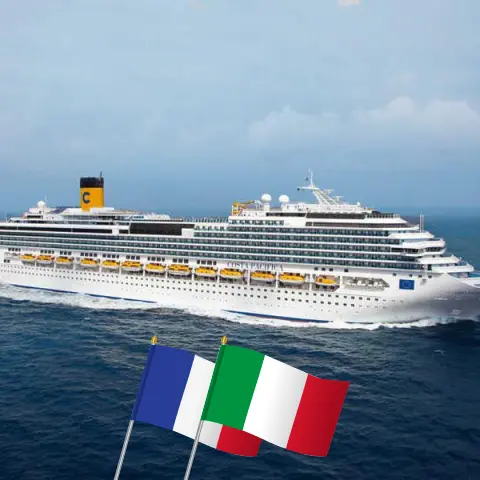 Cruzeiro no Mediterrâneo a partir de Marselha a bordo do navio Costa Pacifica com visitas à França e Itália por 3 dias