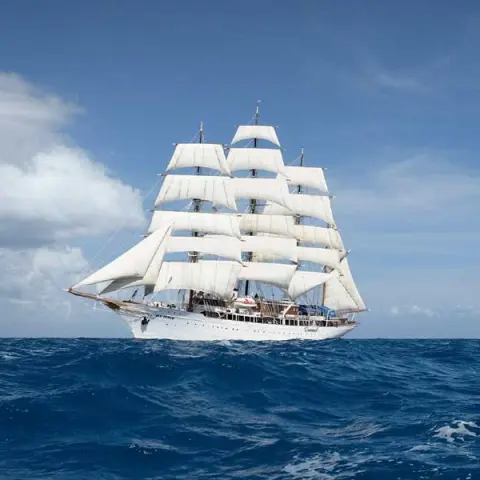 Cruzeiro no Caribe a partir de Philipsburg à bordo do navio Sea Cloud com visitas às Ilhas Virgens Britânicas, Guadalupe, Santa Lúcia, Granada, São Vicente e Granadinas e São Bartolomeu, durante 15 dias