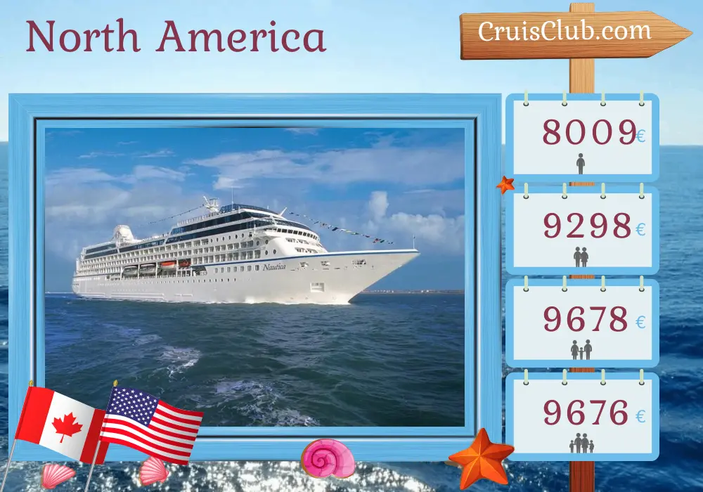 Montreal to Boston Cruise aboard Nautica with Canada and USA visits for 12 days