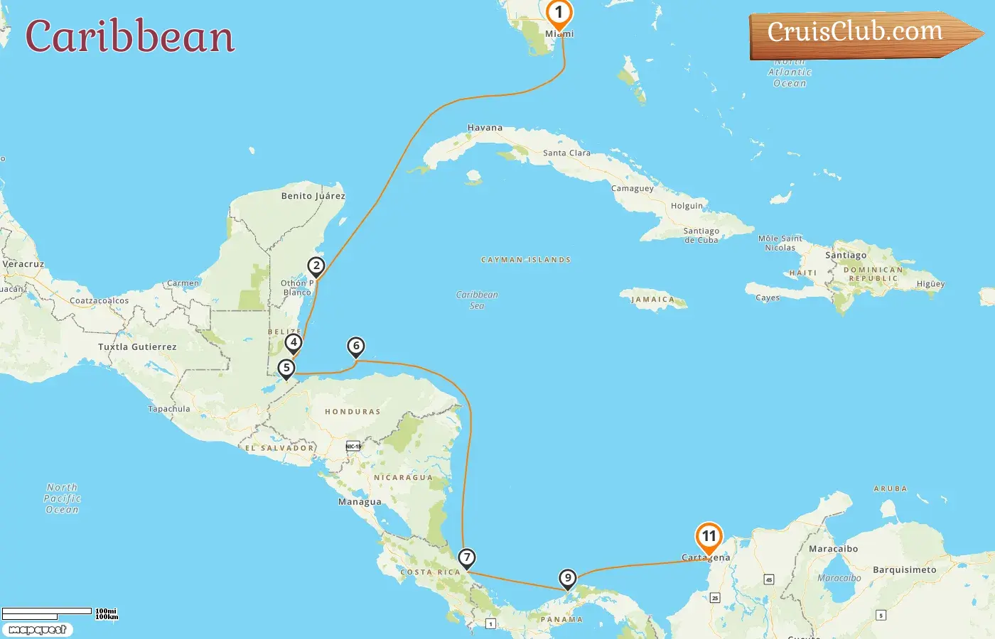 Caribbean Cruise from Miami to Cartagena aboard Nautica ship