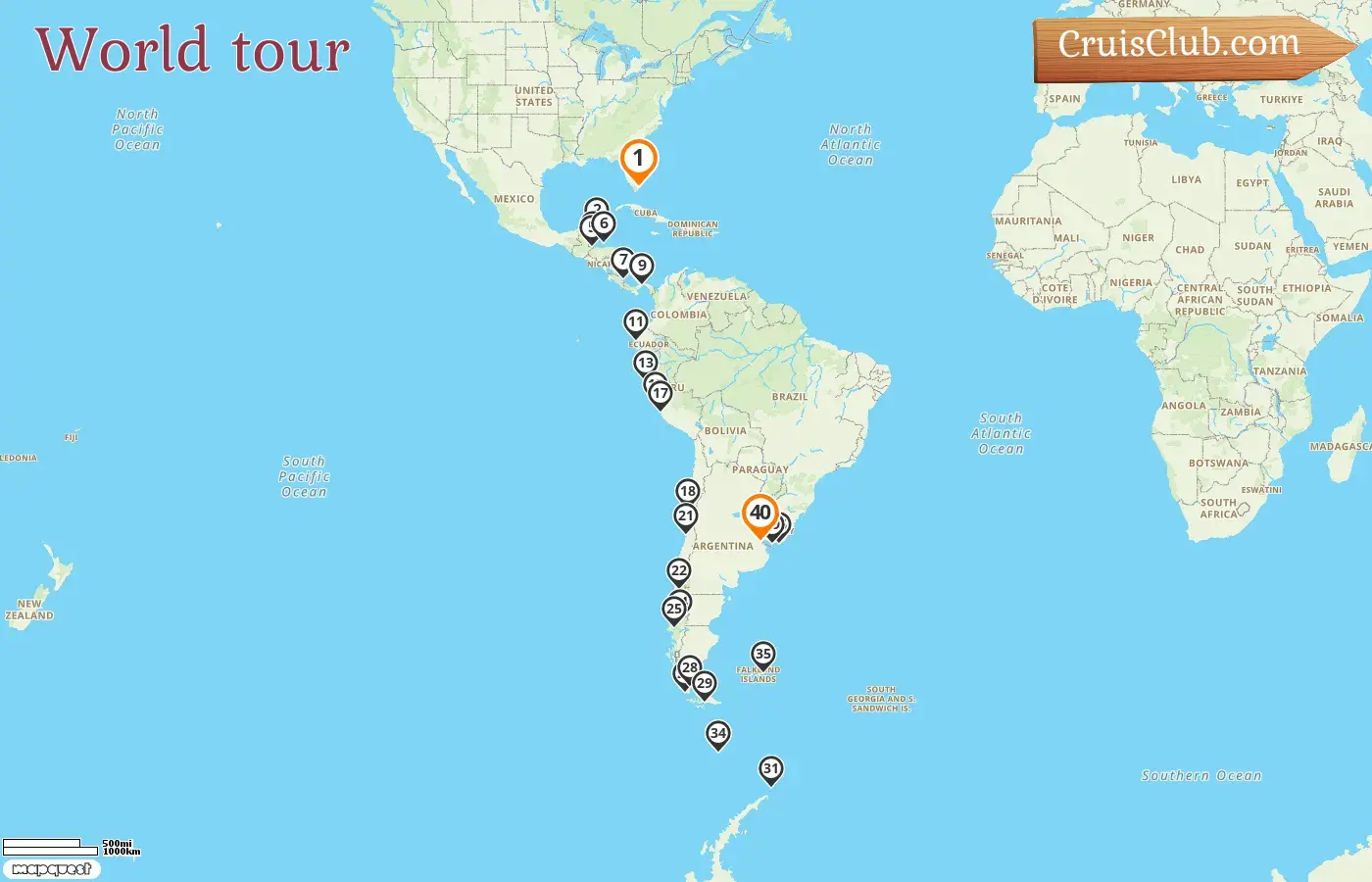 World tour cruise