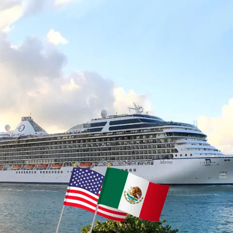 Crucero en el tour mundial desde Miami a Buenos Aires a bordo del barco Marina con visitas a Estados Unidos, México, Belice, Guatemala, Honduras, Costa Rica, Panamá, Ecuador, Perú, Chile, Argentina, Islas Malvinas y Uruguay durante 40 días