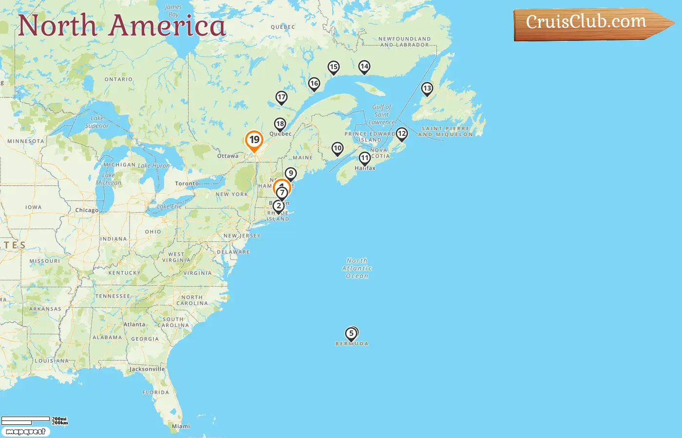 Nautica Cruise in North America: Boston to Montreal, with visits to USA, Bermuda, and Canada, 19 days