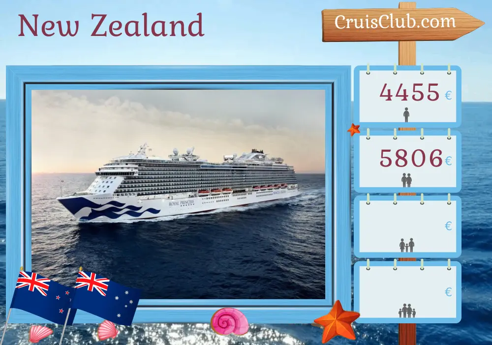 Kreuzfahrt in Neuseeland ab Auckland an Bord der Royal Princess mit Besuchen in Neuseeland und Australien für 18 Tage