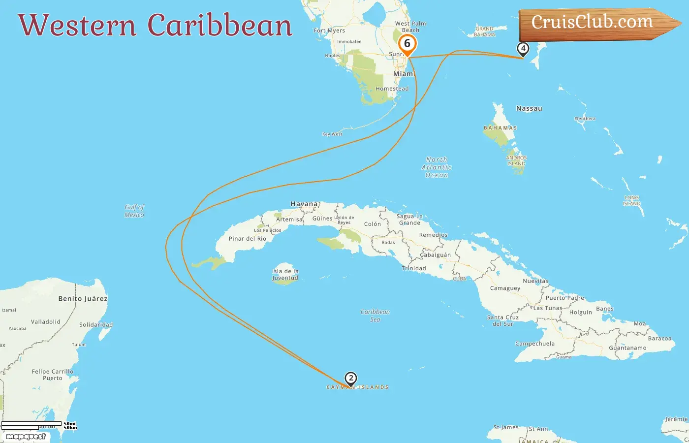 Cruise in the Western Caribbean from Fort Lauderdale aboard Disney Dream ship with visits to USA, Cayman Islands, and Bahamas for 6 days