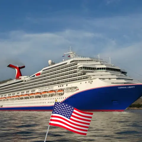 Cruzeiro no Caribe Ocidental a partir de Nova Orleans a bordo do navio Carnival Liberty com visitas aos EUA e às Bahamas por 8 dias