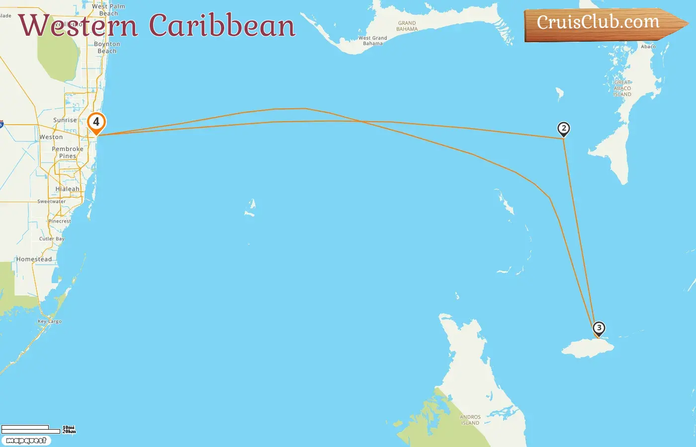 Cruise in the Western Caribbean from Fort Lauderdale aboard Disney Dream ship with visits to USA and Bahamas for 4 days